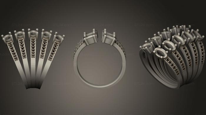 Ювелирные перстни и кольца (Кольцо 218, JVLRP_0700) 3D модель для ЧПУ станка